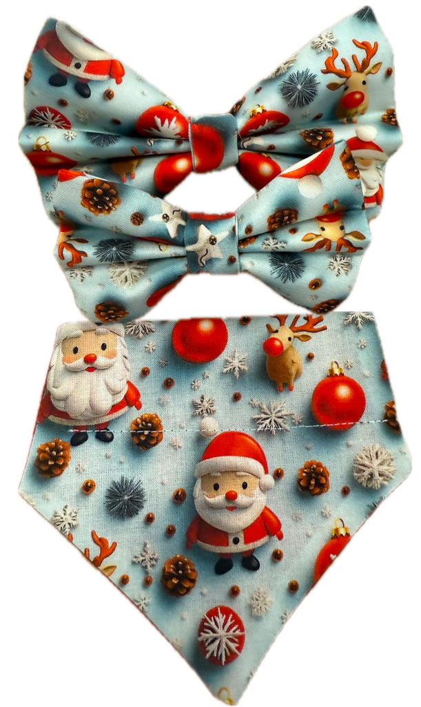 Dog & Cat "Pine Cone Santa" Accessories