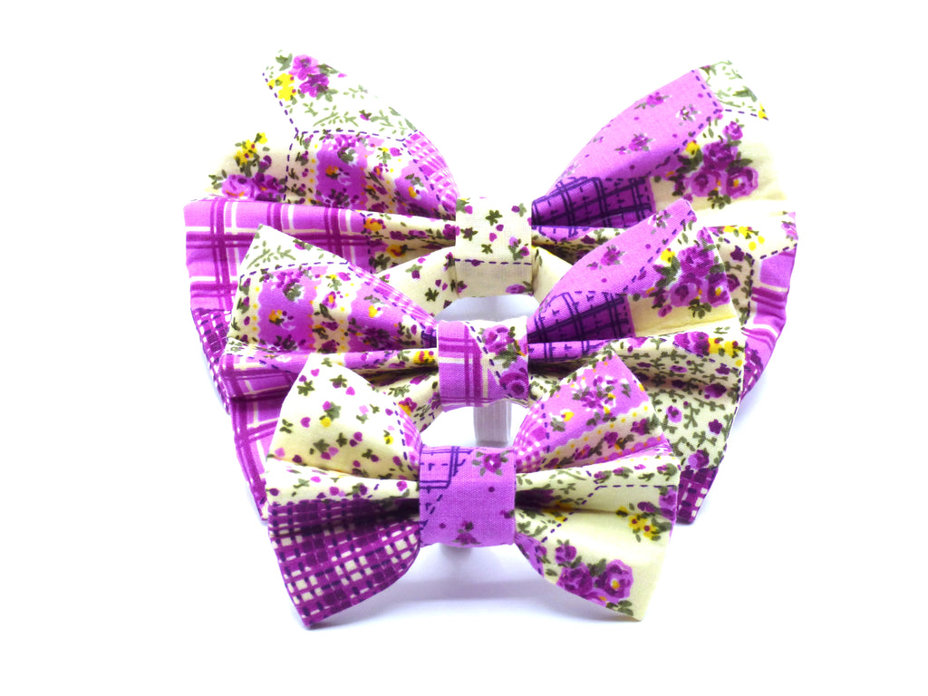 Summer Quilt Doggy Bow tie by Mabel & Mu