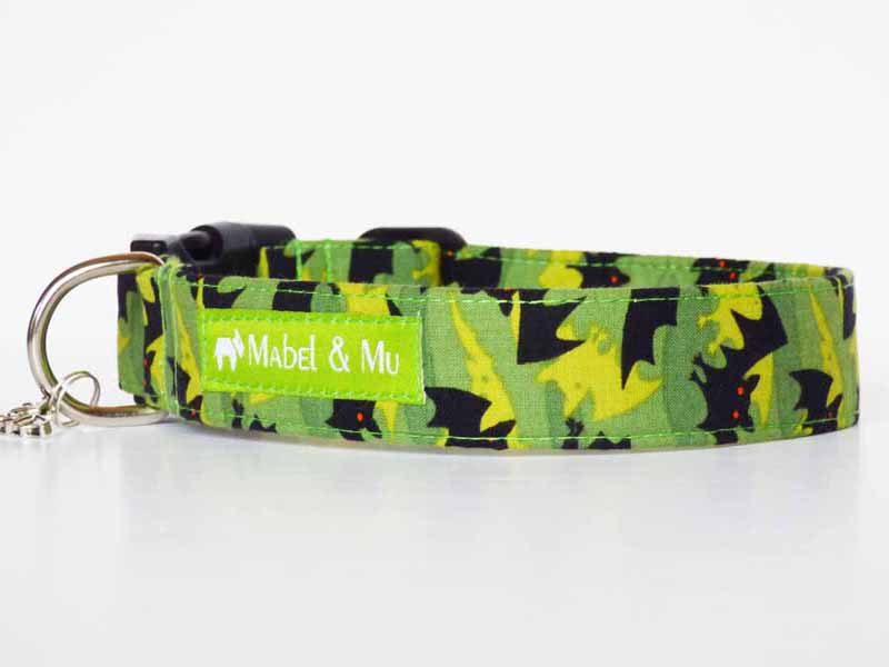 Designer Dog Collars "Bat Cave" by Mabel & Mu