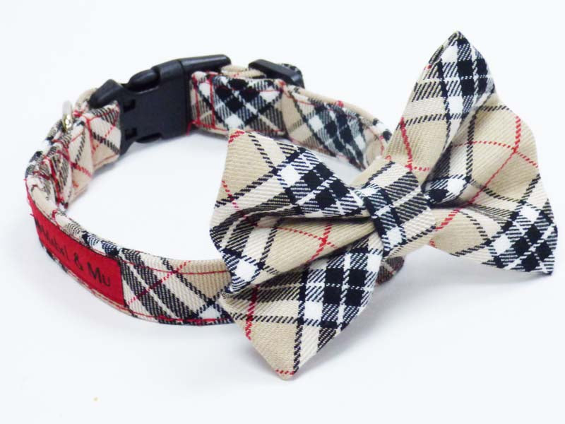 Burberry bow tie on sale dog collar