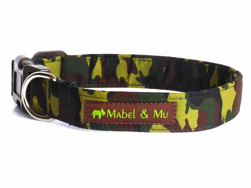Designer Dog Collar "Camo" by Mabel & Mu