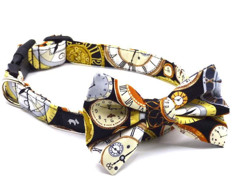 Dog & Cat Bow Tie "Clockwork" by Mabel & Mu