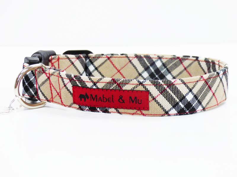 Burberry print dog store collar