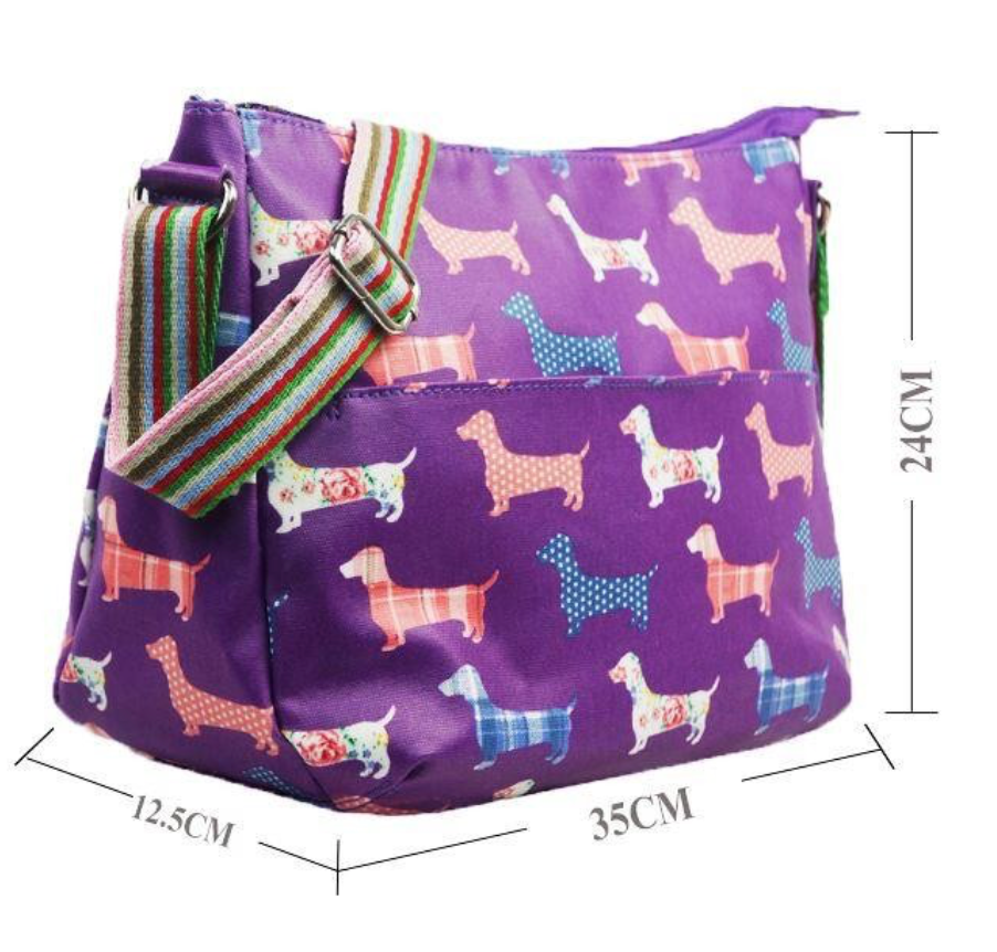 Dachshund Dog Oil Cloth Bag - Mabel & Mu