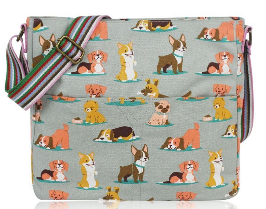 Dog print online crossbody bag