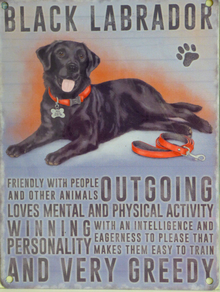 Black Labrador Metal Pet Sign - Mabel & Mu