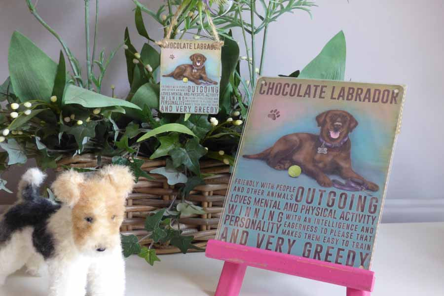 Brown Labrador Metal Sign - Mabel & Mu
