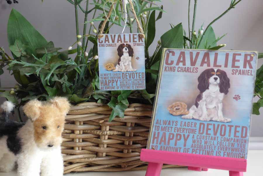 Cavalier Metal Pet Sign - Mabel & Mu