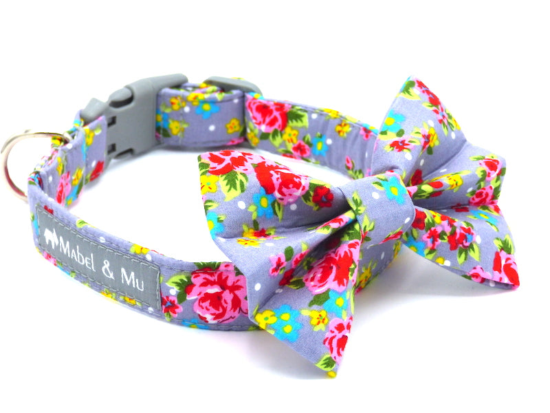 Dog Collar Bow Tie "Frosted Cupcake" by Mabel & Mu