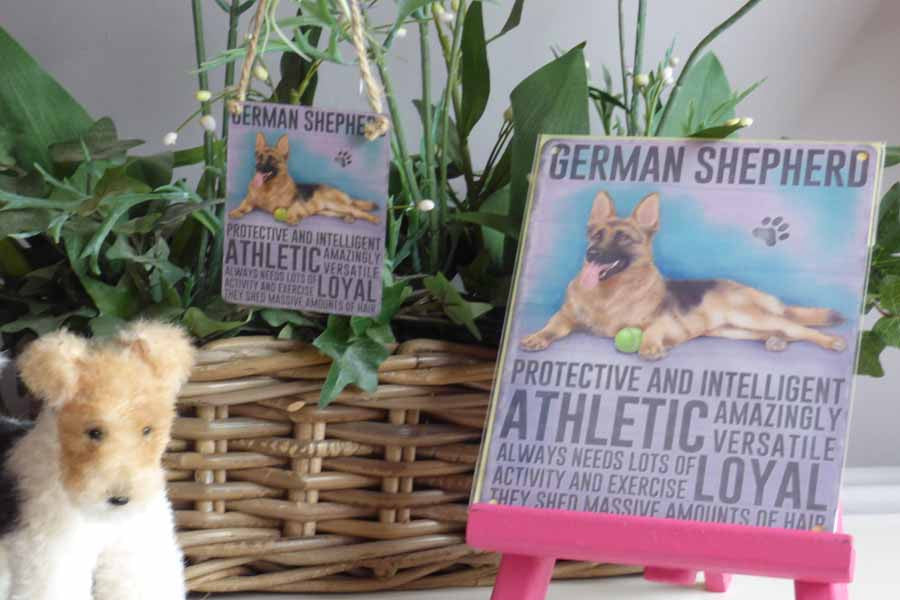 German Shepherd Metal Pet Sign - Mabel & Mu
