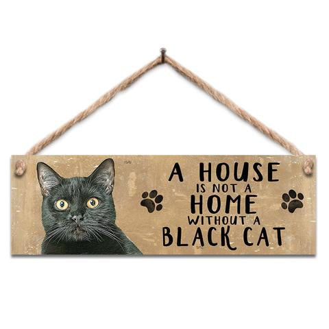 Rustic Wooden Sign "Black Cat" @ Mabel & Mu