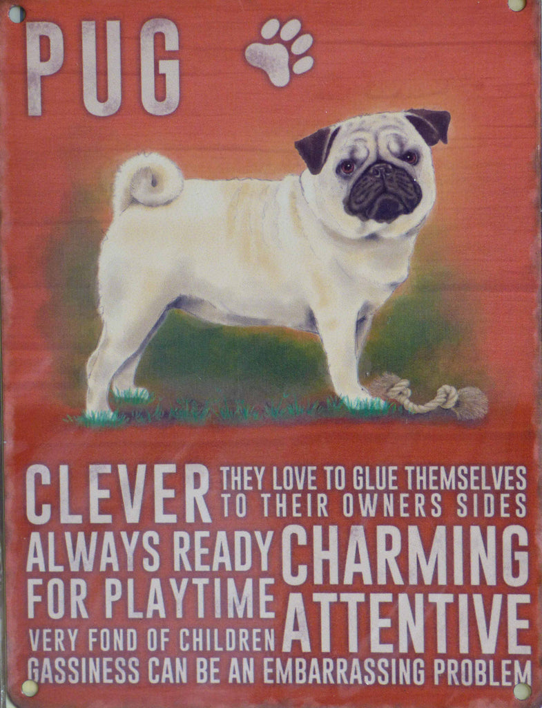 Pug Metal Pet Sign - Mabel & Mu